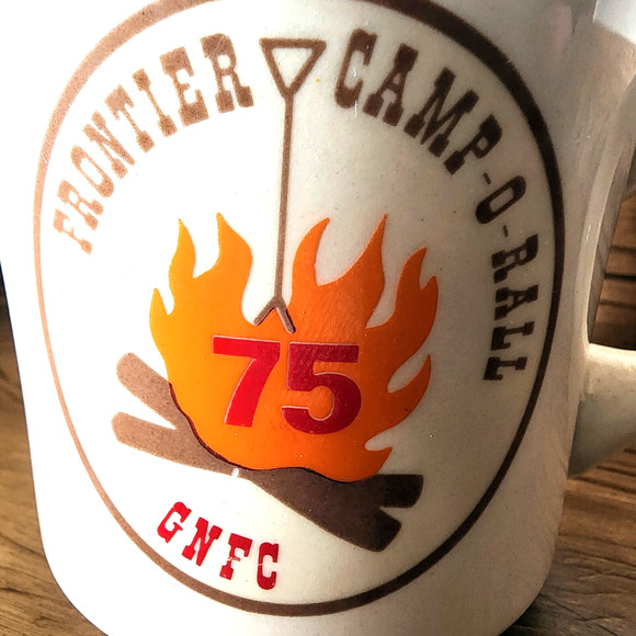 Boy Scouts Of America Ceramic Mug Cup BSA Frontier Camp-O-Ball GNFC 1975 - Picture 2 of 6